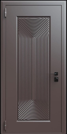 Входная термодверь с металлофиленкой и порошковым окрашиванием RAL 8019 (тип №1) Входная термодверь с металлофиленкой и порошковым окрашиванием RAL 8019 (тип №1)