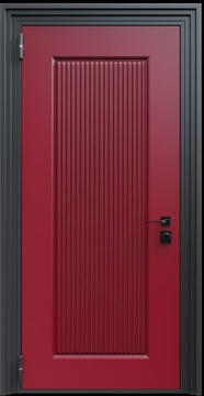 Входная термодверь с металлофиленкой и порошковым напылением RAL 3004 (тип №2)