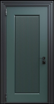 Входная термодверь с металлофиленкой и порошковым окрашиванием RAL 6012 (тип №1)