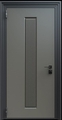 Входная термодверь с металлофиленкой и порошковым окрашиванием RAL 7022 (тип №2)
