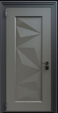 Входная термодверь с металлофиленкой и порошковым окрашиванием RAL 7022 (тип №3) Входная термодверь с металлофиленкой и порошковым окрашиванием RAL 7022 (тип №3)